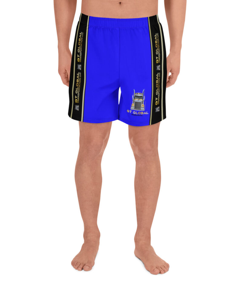 QT Blue Men's Athletic Long Shorts