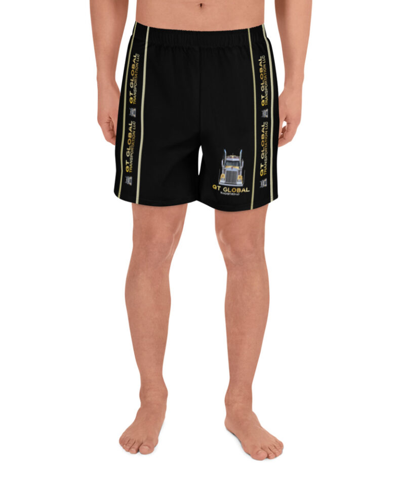QT Black Men's Athletic Long Shorts