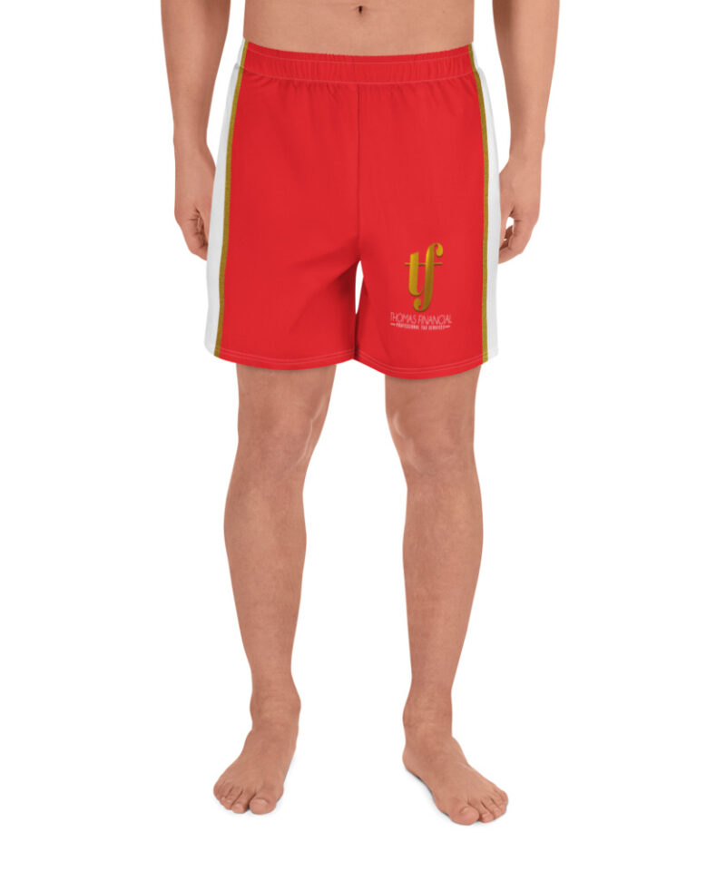 TF Red Men's Athletic Long Shorts