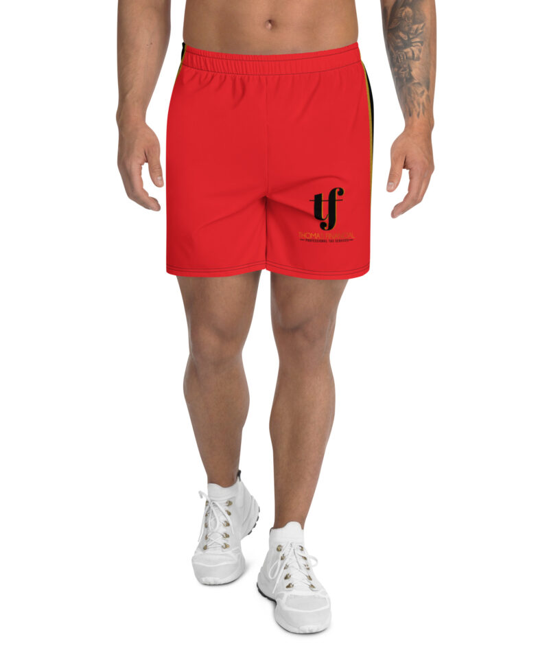 TF Red 01 Men's Athletic Long Shorts