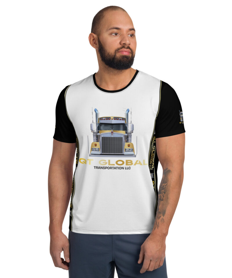 QT White Men's Athletic T-shirt