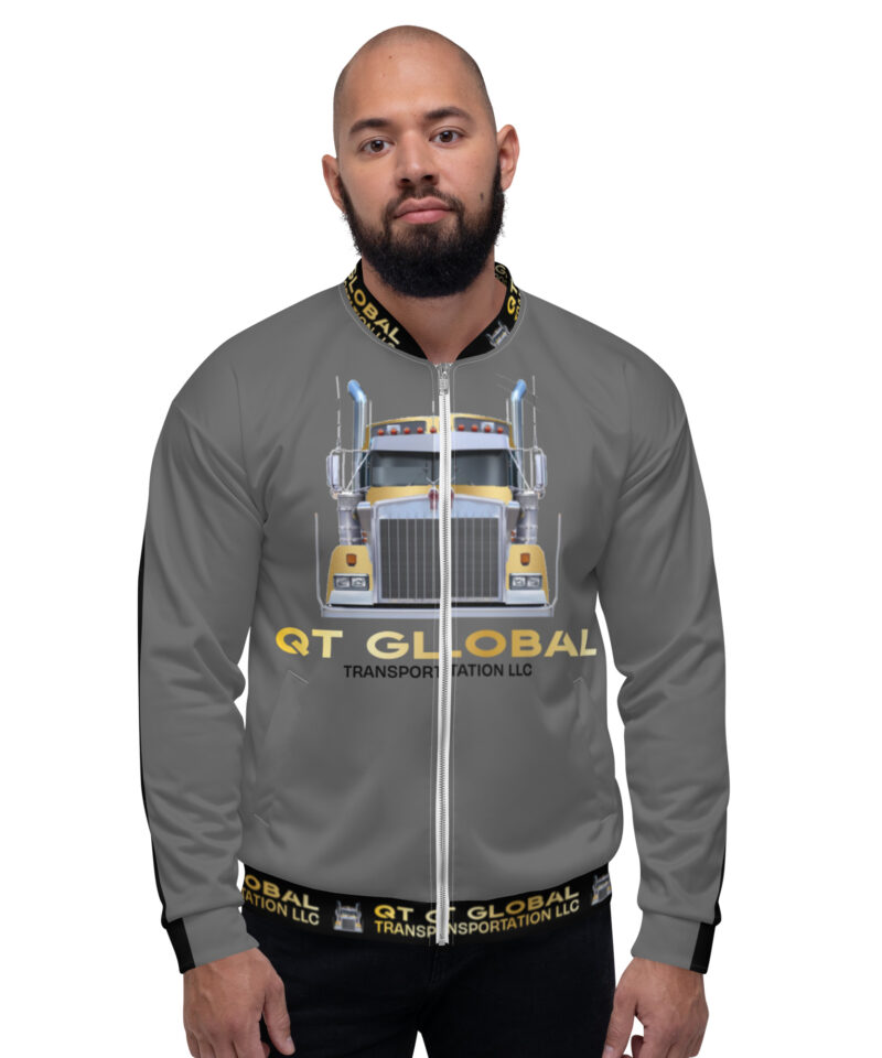 QT Grey Unisex Bomber Jacket