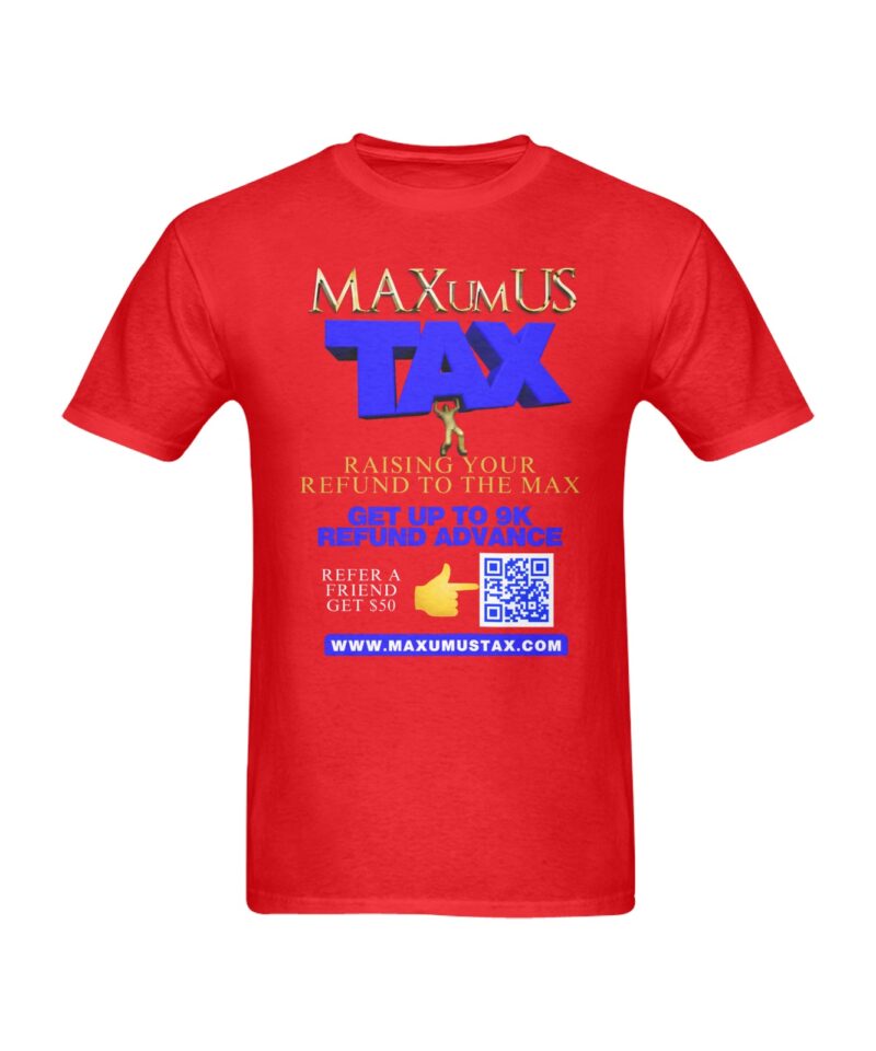 MAXUMUS TEE SHIRT Red Men's T-Shirt in USA Size (Two Sides Printing)