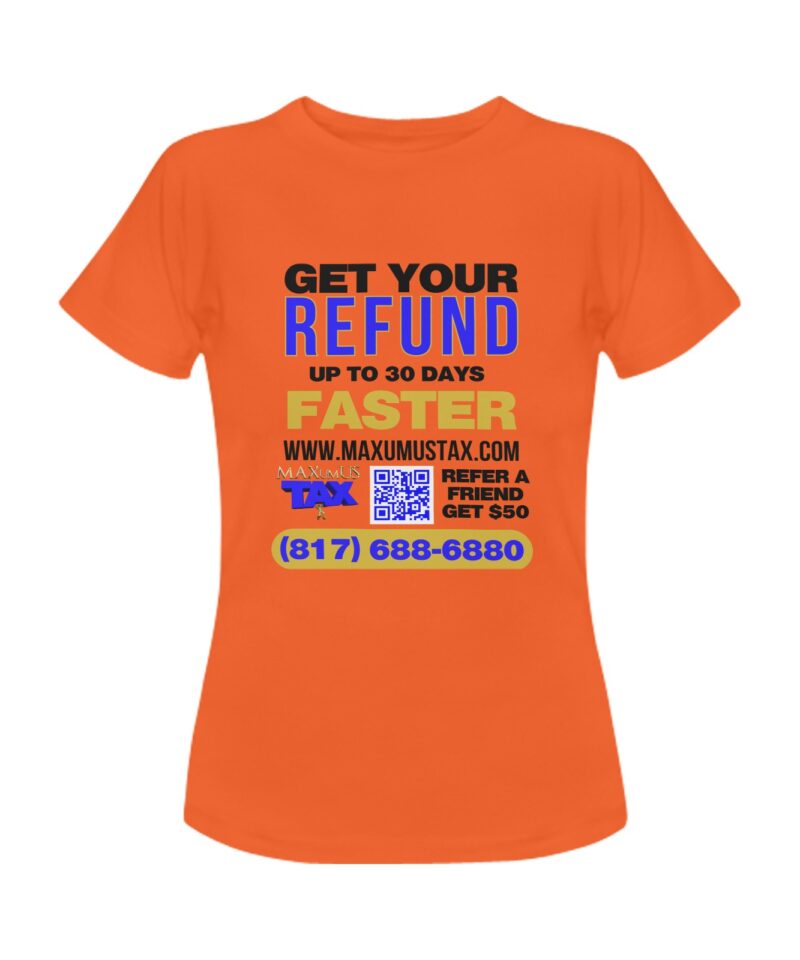 Maxumus Tee Shirt orange Women's T-Shirt in USA Size (Two Sides Printing)