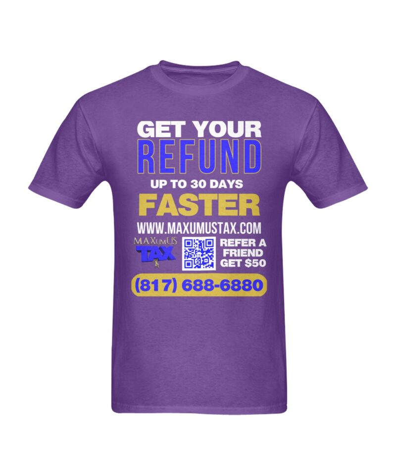 Maxumus Tee Purple2 Men's T-Shirt in USA Size (Two Sides Printing)