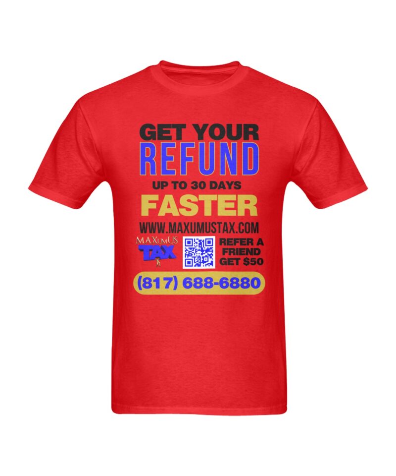 Maxumus Tee Red Men's T-Shirt in USA Size (Two Sides Printing)