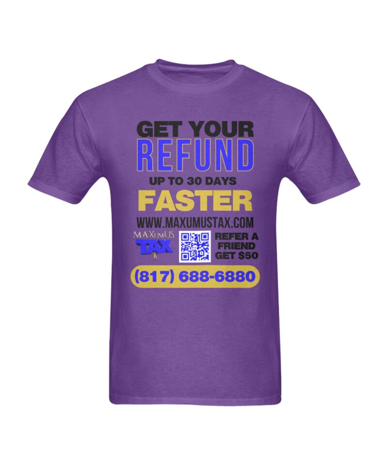 Maxumus Tee purple Men's T-Shirt in USA Size (Two Sides Printing)