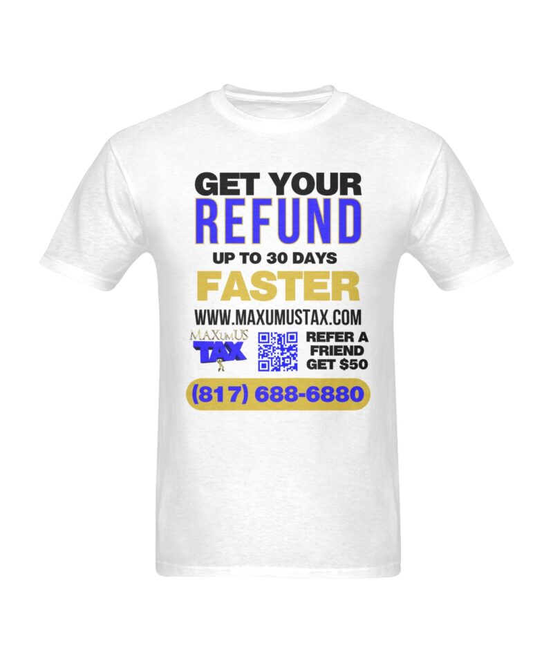 Maxumus Tee White Men's T-Shirt in USA Size (Two Sides Printing)