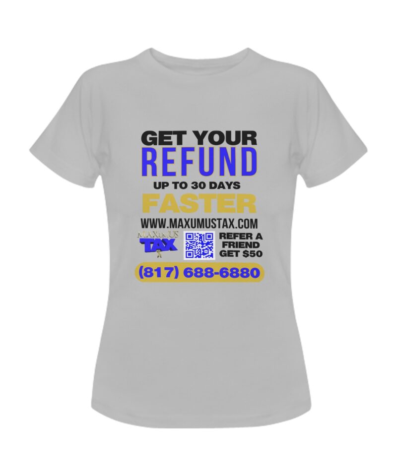 Maxumus Tee Shirt gray Women's T-Shirt in USA Size (Two Sides Printing)