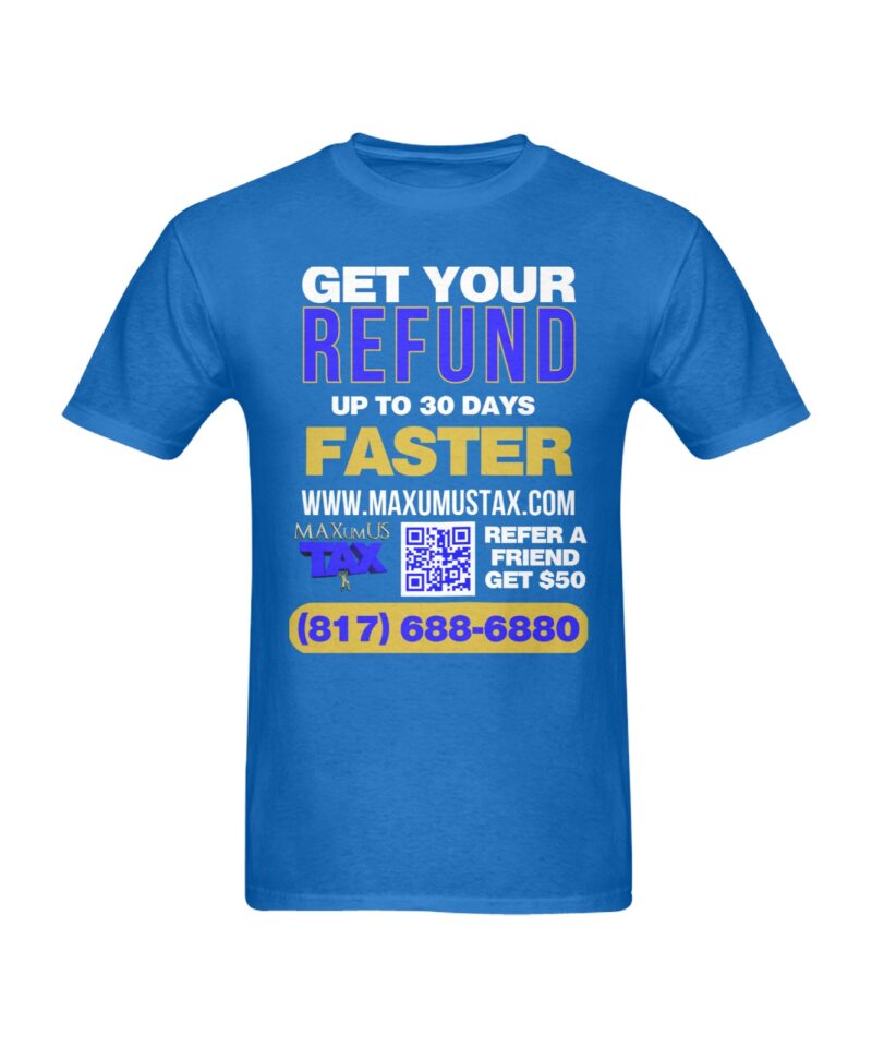 Maxumus Tee d blue Men's T-Shirt in USA Size (Two Sides Printing)