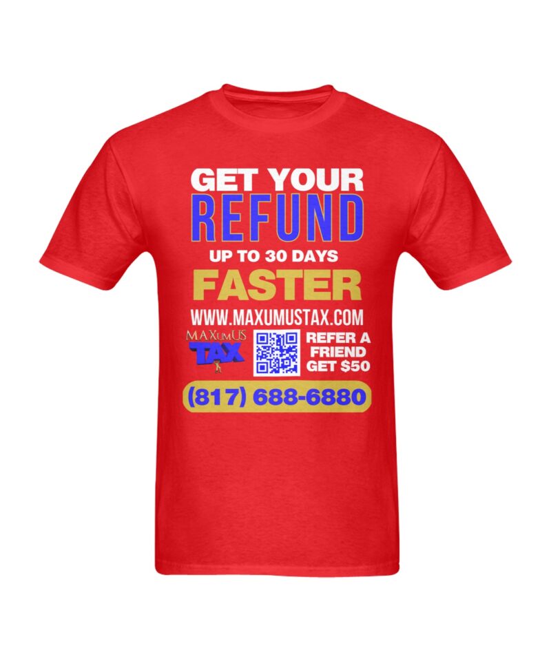 Maxumus Tee Red2 Men's T-Shirt in USA Size (Two Sides Printing)