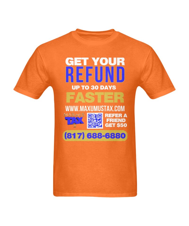 Maxumus Tee Orange2 Men's T-Shirt in USA Size (Two Sides Printing)
