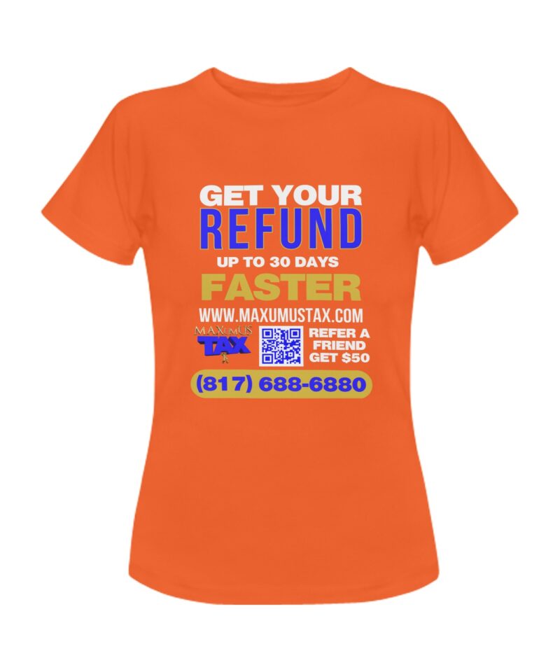 Maxumus Tee Shirt orange2 Women's T-Shirt in USA Size (Two Sides Printing)