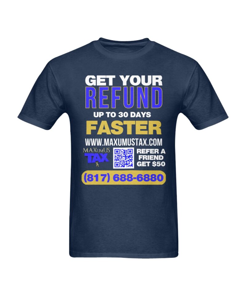 Maxumus Tee Blue2 Men's T-Shirt in USA Size (Two Sides Printing)