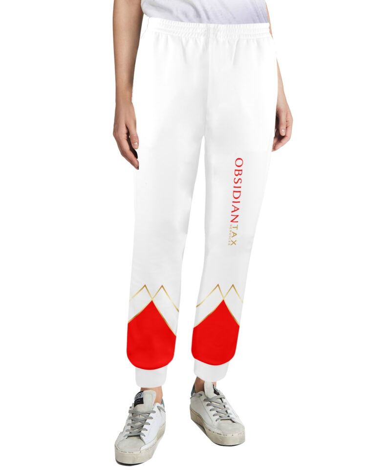 white obs jogger 2 Women's Casual Sweatpants (Model L72)