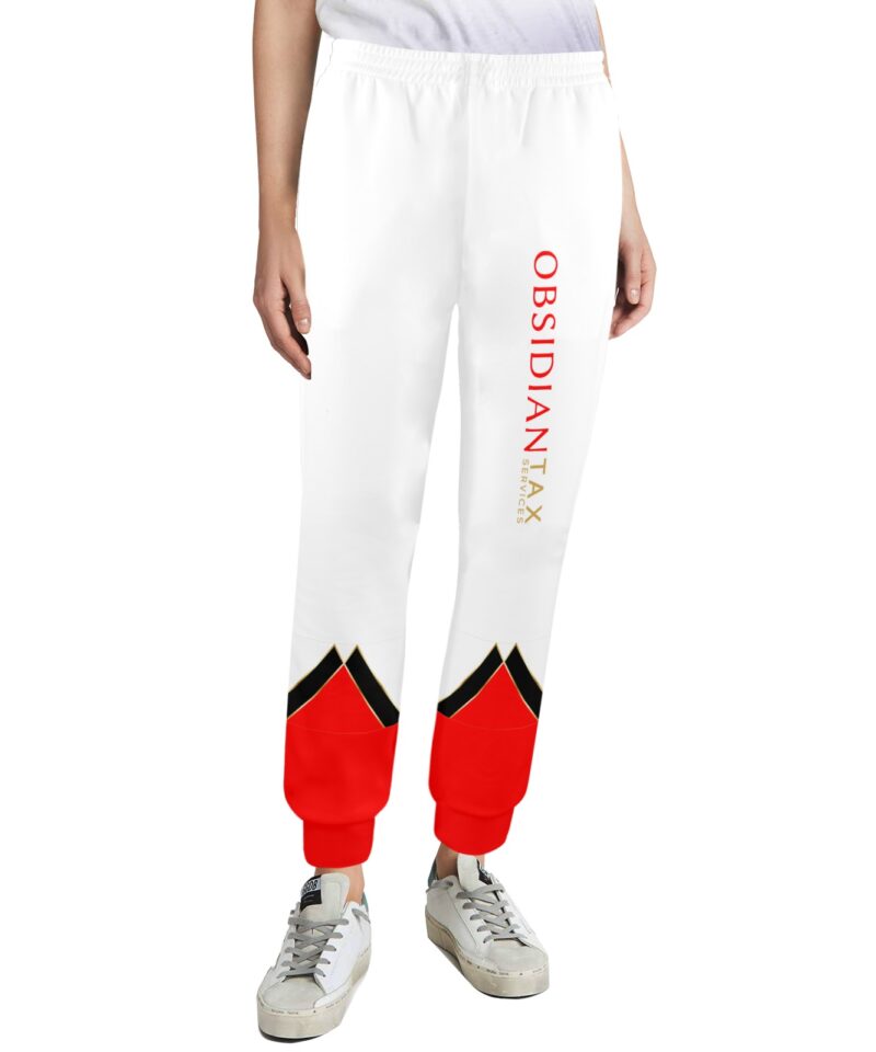 white obs jogger 1 Women's Casual Sweatpants (Model L72)